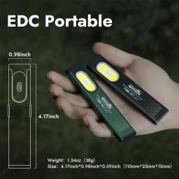 WARSUN T7 LED Torch Portable Mini Flashlight 800LM Rechargeable Pocket Light Magnetic Base Clip Work Light Hiking Fishing EDC
