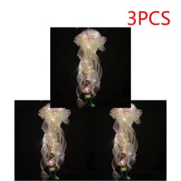 5PCS Jellyfish Bedroom Night Light Lamp Button Battery Hanging Atmosphere Decoration Lamp with Ribbon&Bead for Girl Bedroom 2024