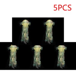 5PCS Jellyfish Bedroom Night Light Lamp Button Battery Hanging Atmosphere Decoration Lamp with Ribbon&Bead for Girl Bedroom 2024