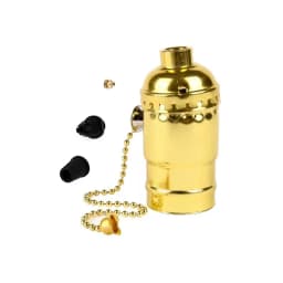 Vintage Lampholder E26 E27 Metal Chain Industrial Lamp Base 110V 220V Aluminum Switch Socket For Vials Pendant Light