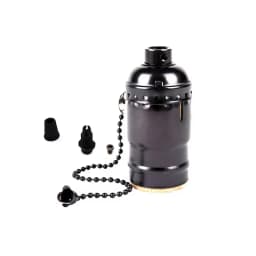 Vintage Lampholder E26 E27 Metal Chain Industrial Lamp Base 110V 220V Aluminum Switch Socket For Vials Pendant Light