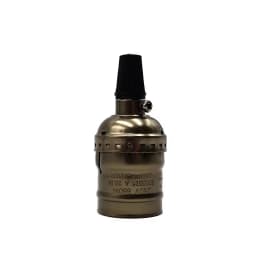 Vintage Lampholder E26 E27 Metal Chain Industrial Lamp Base 110V 220V Aluminum Switch Socket For Vials Pendant Light