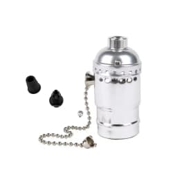 Vintage Lampholder E26 E27 Metal Chain Industrial Lamp Base 110V 220V Aluminum Switch Socket For Vials Pendant Light