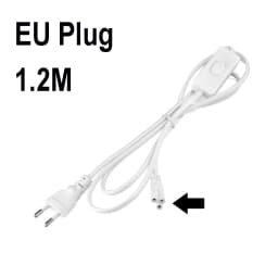 Tube T5 T8 US /EU Plug Switch Cable 1.2m Power Adapter 110V 220V 230V,Lighting Accessory 30cm Connection Wire For LED Lamp