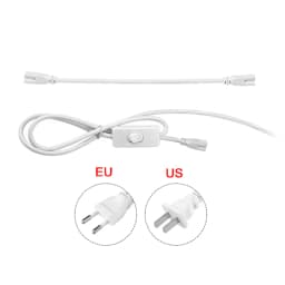 Tube T5 T8 US /EU Plug Switch Cable 1.2m Power Adapter 110V 220V 230V,Lighting Accessory 30cm Connection Wire For LED Lamp