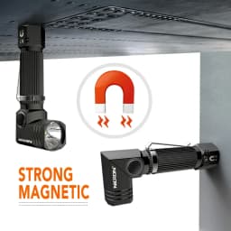 NICRON Led Flashlight Handfree Dual Fuel 90 Degree Twist Rotary Clip 600LM Waterproof Magnet Mini Lighting LED Torch Outdoor N7