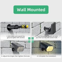 Solar Lights Outdoor 92 LED Solar Spot Lights Outdoor IP67 Waterproof Solar Garden Lights 2 In 1 for Yard Garden Porch
