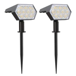 Solar Lights Outdoor 92 LED Solar Spot Lights Outdoor IP67 Waterproof Solar Garden Lights 2 In 1 for Yard Garden Porch