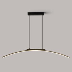 Contemporary Dining Room Pendant Light Sleek LED Arc Hanging Lamp Adjustable Brightness Energy Efficient Ideal for Kitchen Resta