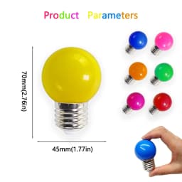 10 PCS Colorful G45 LED Bulb E27 3W 220V Red Blue Green Pink Yellow Orange Purple Warm RGB Blub Energy Saving Light Globe Lamp