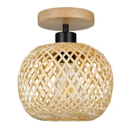 Retro Led Bamboo Woven Ceiling Lamp Corridor Aisle Living Room Ceiling Light E27 Woven Lamps Decorative Fixtures