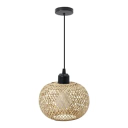 Retro Led Bamboo Woven Ceiling Lamp Corridor Aisle Living Room Ceiling Light E27 Woven Lamps Decorative Fixtures