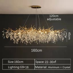 Luxury Gold Crystal LED Chandeliers Living Dining Room Bedroom Lighting Lustre Ceiling Pendant Lamps Indoor Villa Lights Fixture