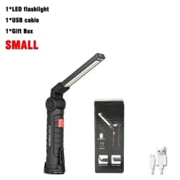 1/2/3/5Pcs Magnetic COB LED Flashlight Portable USB Rechargeable Work Light Hanging Lamp with Built-in Battery Camping Torch