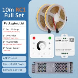 WS2811 Horse Running COB LED Strip 20M 15M 10M 24V Water Flow LED Tape Ribbon Light with Banlanx APP SP636E Touch Controller Set