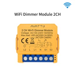 AVATTO WiFi/ZigBee Smart Dimmer Switch Module 1/2 Gang Dimmer Light Switch Module APP Remote Control For Tuya Alexa Google Home