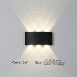 6W LED Wall Light Outdoor Waterproof Garden Fence Indoor Fashion Wall Lamp For Bedroom Bedside Living Room Stairs