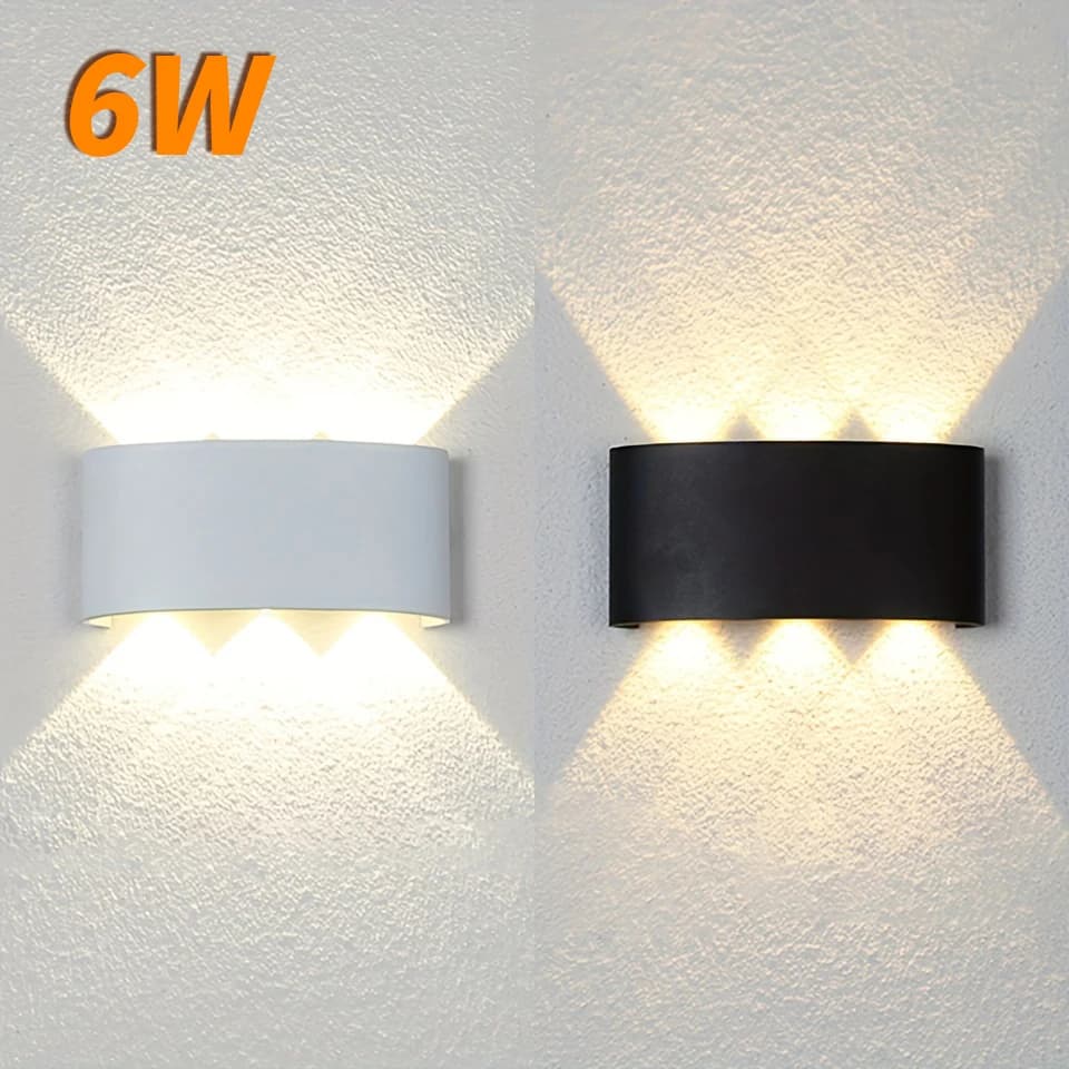6W LED Wall Light Outdoor Waterproof Garden Fence Indoor Fashion Wall Lamp For Bedroom Bedside Living Room Stairs