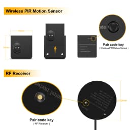 Movable Sensing PIR Motion Sensor LED Strip Lights 24V COB LED Lamp Diode Tape with RF Reciever for Stairs Living Room Lighting