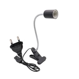 E27 360℃ Revolving Light Stand With 1.8m US EU Power Cord LED Lamp Holder UVA Heat Lamp Clip For Reptile Pet Turtle Back Light