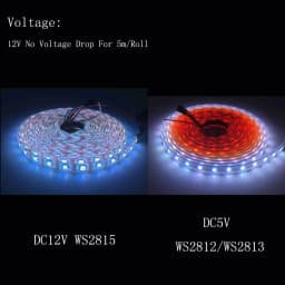 WS2815 Led Strip With14/17/21Keys Controller (WS2812B WS2813 Updated) RGB Individually Addressable Kits 30/60/144 Leds/M DC12V
