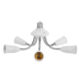 Universal E27 Lamp Base 85-285V Adjustable Tube LED Light Bulb Extension Lamp Holder 2/3/4/5Head Adapter Conversion Socket