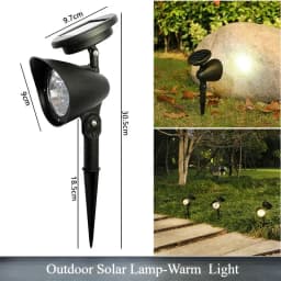 9/4 LED Solar LED Light Spotlights Outdoor IP65 Waterproof Lights Brightness Adjustable for Garden Backyard Driveway Patio Decor