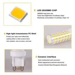 10PCS 7W 5W 3W Brightest G9 LED Lamp AC220V Ceramic SMD2835 LED Bulb Warm/Cool White Spotlight Replace Halogen Light Wholesale