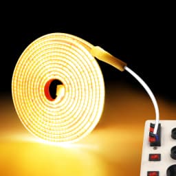 AC 230V COB Strip 240LEDs/M IP65 Waterproof Tape Adhesive With 2Pin Wire Cable 220V Cold Natural Warm White 10CM Can Be Cut
