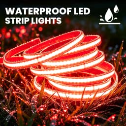 AC 230V COB Strip 240LEDs/M IP65 Waterproof Tape Adhesive With 2Pin Wire Cable 220V Cold Natural Warm White 10CM Can Be Cut