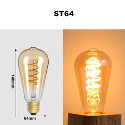 Retro Edison E27 E14 LED Light Bulb 220V Diamond Love ST64 A60 G80 G95 G125 T185 Vintage Glass Bulb Lamp For Home Decor Lighting