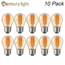 Vintage G45 Edison Led Light Bulb E27 4W 6W Filament Ball Lamp Warm White 2700K Amber Glass Dimmable Mini Globe Bulb For Pendant