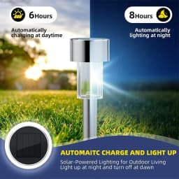 10Pack Solar Outdoor Lights Garden Lantern Solar Powered Lamp Waterproof Landscape Lighting Pathway Yard Lawn Garden Decoration