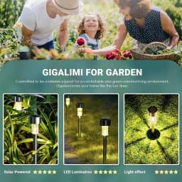 10Pack Solar Outdoor Lights Garden Lantern Solar Powered Lamp Waterproof Landscape Lighting Pathway Yard Lawn Garden Decoration