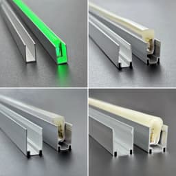 Waterproof LED Aluminum Profile Fixing Channel For Outdoor Neon Silicone Tube Strip Light Holder Recessed Linear Mounted Bracket