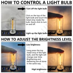 USB Touch Control LED Night Light Atmosphere Light Edison Bulb Incandescent Lamp LED Filament Light Bulb Bedroom Decoration DIY