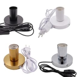 Polished Metal Desktop Lamp Base Night Light With Line Lamp Head E27 Lamp Socket Lamp Seat Table Bar Cafe Living Room Bedroom