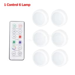 Remote Control Cabinet Lights Battery Powered Night Light Dimmable Warm/White Light Kitchen Lights Closet Aisle Stairs Lighting