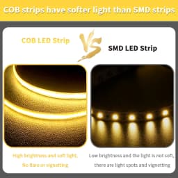 1M 2M 3M 5M 10M COB LED Strip Lights 12V 24V 320LEDs/M High Brightness Flexible LED Bar Tape Ribbon Linear Dimmable Room Decor