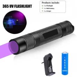 2024 New 80W 365nm UV Flashlight USB Rechargeable UV Light Powerful Black Light Flashlight for Pet Urine Detection, Resin Curing