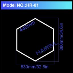 Hexagon LED Lighting for Garage Barbecue Shop Barbershop Gym Bar Car Detailing Showroom 4S Workshop Ceiling Light Honeycomb Tube