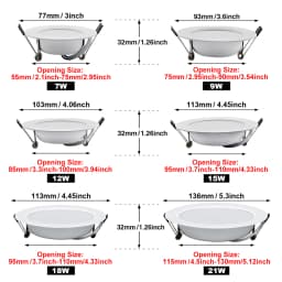 10pcs Spotlights LED Ceiling Downlight AC 220V 18W 15W 12W 9W 7W Recessed Round Lamp Spot LED Dowm Light Hidden Indoor Lighting