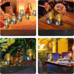 LED Solar Candles Light Flameless Rechargeable Night Light For Wedding Party Garden Decor Outdoor Waterproof Solar Candles Lamp