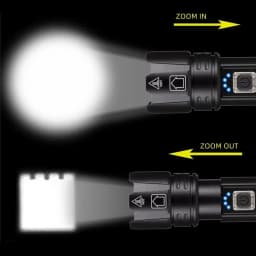 30W Zoom XHP70 LED Most Powerful Flashlight USB Rechargeable Outdoor Hiking Camping Hunting Tactical Torch Light 26650 Battery