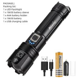30W Zoom XHP70 LED Most Powerful Flashlight USB Rechargeable Outdoor Hiking Camping Hunting Tactical Torch Light 26650 Battery