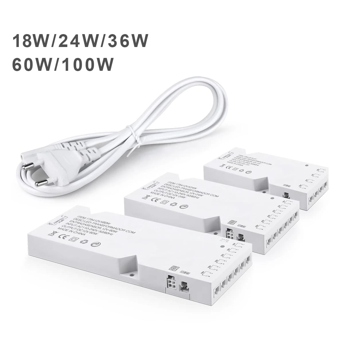 LED Lighting Transformer DC12V 2A 3A 5A 8A Power Supply Adapter Dupont Port LED Strip Driver DIY Home Cabinet Closet Shelf Light