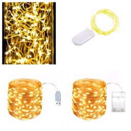 1M 2M 3M 5M Copper Wire LED String lights Holiday lighting Fairy Garland For Christmas Tree Wedding Party Decoration