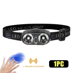 5 LED Strong Light Headlamp Built in 18650 Battery USB Rechargeable Head Flashlight Outdoor Ultra Bright Fishing Camping Lamp