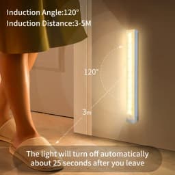Rechargeable PIR Motion Sensor LED Bar Lights Human Infared Induction Night Light Portable Kitchen Cabinet Light 10/20/30/50cm