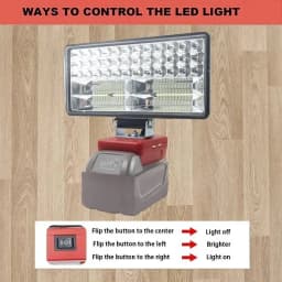 8Inch Led Light Spotlight Outdoor Work Fishing Handheld Emergency Lamp For Dewalt For Milwaukee For Makita For Bosch 18V Battery